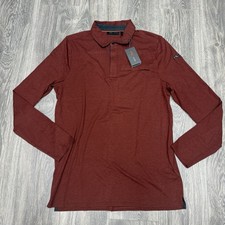 Kjus Inverness Cashmere Blend Long Sleeve Polo Shirt Maroon Men's size 52 picture