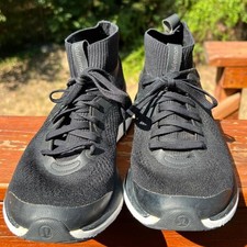 Lululemon Womens Chargefeel Mid Workout Shoe Black Anchor White Gym Sneakers picture