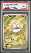2026 POKEMON POR EN-PERFECT ORDER ILLUSTRATION RARE #090 ROWLET PSA 10 picture