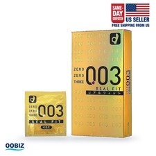 Okamoto 003 Condom Zero Three Real Fit Ultra Thin 0.03 mm Condom 10pcs-US Seller picture