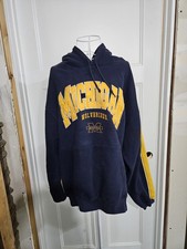 Vintage University of Michigan Wolverines Hoodie NCC Gold Apparel NavyBlue Large picture