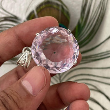98.40 Ct Pink Topaz Loose Gemstone Round Cut Eye Clean Brazil Pendant Setting picture