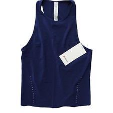 New Lululemon Size 4 Lightweight Stretch Run Tank Racerback NISE Navy Blue picture