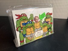 RARE Vintage 1990 TMNT 5x7 Photo Frame  International Silver Company NEW SEALED picture