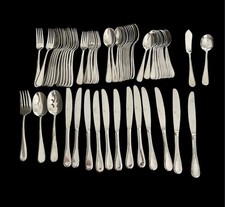 59 Piece Mikasa Bravo Flatware Set Dinner & Serving Knives Spoons Forks GUC picture