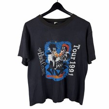 Vintage 1991 Rare The Black Crowes Rock Band Tour Boxy Graphic Shirt Size L picture