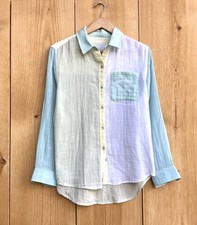 Rails Ellis Mint Gauze Colorblock Organic Cotton Top Sz Small picture