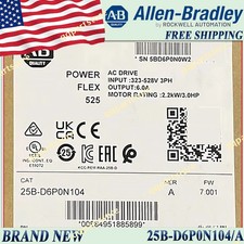 New in Box 25B-D6P0N104/A AB PowerFlex AC Drive 25BD6P0N104 FreeShip picture
