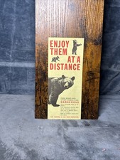 Vintage 1960s National Park Service Bear Safety Animal Wildlife Grizzly Black  picture