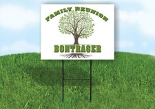 BONTRAGER FAMILY REUNION GR TREE 18 in x24 in Yard Sign Road Sign with Stand picture