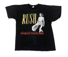 Rush Permanent Waves 1980 Vintage Progressive Rock Tour Concert Graphic Tee picture