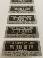[QTY 1000] CUSTOM PRINTED BLACK TAMPER EVIDENT VOID LABELS STICKERS SEALS picture