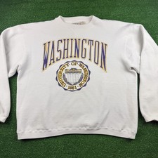Vintage university of washington sweatshirt Huskies Seattle Galt Sand Size Large picture