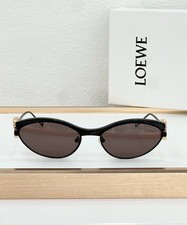 Loewe LW1738LS Black Cat-Eye Sunglasses Crystal Gold Anagram Logo Luxury picture