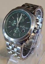 JEROME LEMARS Seurat Chronograph 45mm Men's Watch w/ Metallic Green Dial picture