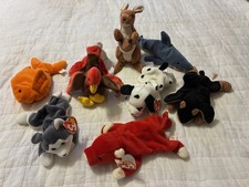 TY Beanie Baby Various Animals Lot Of 8 Plushes Retired Some Rare picture
