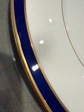 Sale Set 12 Lenox Federal Cobalt - Gold - Fine Bone China Dinner Plates - Rare picture