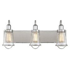 Savoy House Lansing 3Lt Bathroom Vanity Light, Nickel/ Nickel - 8-1780-3-111 picture