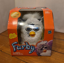 Vintage 2001 Tiger Furby Dalmatian White Black Spots Gen 1 Tested Open Box picture