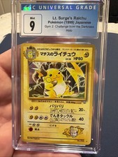 Pokémon TCG Lt. Surge's Raichu Holo Unlimited Rare CGC 9 Mint picture