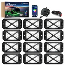 MICTUNING 8/12 Pods RGBW LED Rock Lights Ultra-Bright Underglow Neon Accent Kit picture
