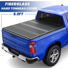 6.9FT 4-Fold Hard Truck Tonneau Cover For 2019-2026 Silverado Sierra 2500 3500HD picture