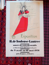 Original poster exhibition Toulouse Lautrec at the Musée des Arts Décoratifs 1931 picture