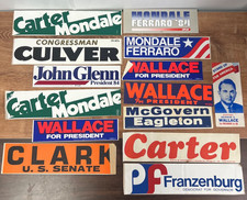 Lot of 13 Vintage Democratic Politician Bumper Stickers Unused United States picture