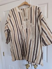 Vintage Sierra Leone Mende Country Cloth Hand Woven Robe picture