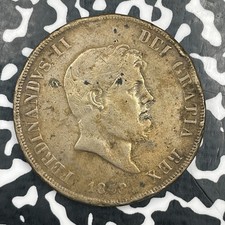 1858 Italy Naples 120 Grana Lot#JM1927 Large Silver DAV-175, Damage picture
