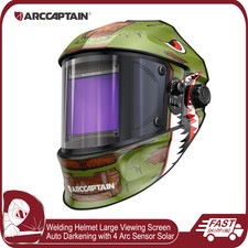 ARCCAPTAIN Large Viewing Welding Helmet True Color Auto Darkening Solar Powered picture