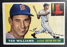 1955 Topps - Ted Williams #2 Red Sox HOF - VG Condition (Surface Wrinkle) picture