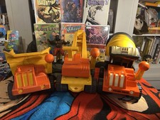 Vintage Fisher-Price Construction Vehicle Lot Dump Truck Excavator Cement Mixer picture