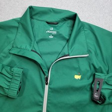 Masters Tech 1/4 Zip Pullover Mens XL Green Augusta Golf Windbreaker Jacket picture
