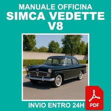 Workshop Manual Simca Vedette V8 1954-1959 Repair CD PDF IT picture