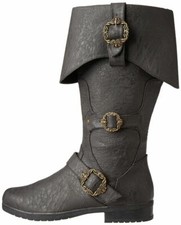 Adult Unisex Pirate of Caribbean Captain Black Halloween Costume Cosplay Boots picture