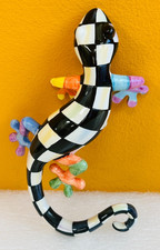 MacKenzie-Childs 18135-004 Hand Painted Resin Gecko Pot Climber. New picture