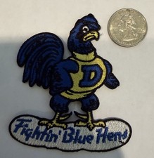 University of Delaware Fightin Blue Hens embroidered iron on patch 3”x 2.75” picture