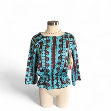 Ann-taylor Women's Blue and Brown Blouse picture