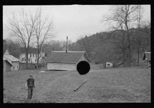 Photo:Rural Cabin House 1930s Man Field Appalachian Mountains picture