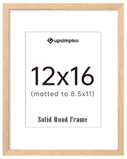 12X16 Picture Frame Solid Wooden, Nursery Decor, 1Pack Natural | 100% Solid Wood picture