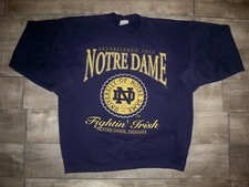 Notre Dame Football Fighting Irish Nutmeg Pullover College Sweatshirt Sz XL Vtg picture