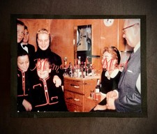 SCARCE - JOAN CRAWFORD NATURAL COLOR CANDID 1955 SNAPSHOT PHOTO AL STEELE & KIDS picture