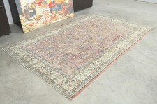 5x8 Turkish Area Rug Hand-Knotted Vintage Neutral Wool Rug Oushak Carpet,163 picture
