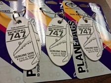 3 Sequential Boeing 747 Thai Genuine Skin Plane Tag / Planetags picture