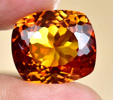 Natural imperial Topaz 18.80 Ct Cushion Stunning Flawless AGL Certified Gemstone picture
