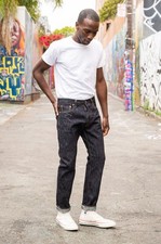 PBJ PURE BLUE JAPAN EX-019 17.5oz Extra Slub Straight Tapered Raw DENIM JEANS picture