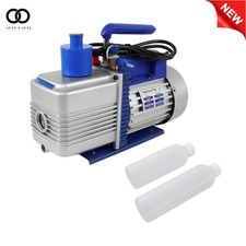 110V 9.6 CFM 1 HP HVAC Single-Stage Rotary Vane Air Vacuum Pump with Oil Bottle picture