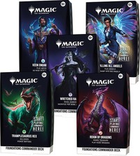 MTG Set of 5 Commander Deck FOUNDATIONS Decks - ENG MTG PRESALE Case Ships 10-2 picture