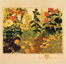 Gustave Baumann : My Garden : 1927 : Archival Quality Art Print 17x22 picture